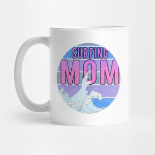 Surfing Mom // Wave blue sunset Mug